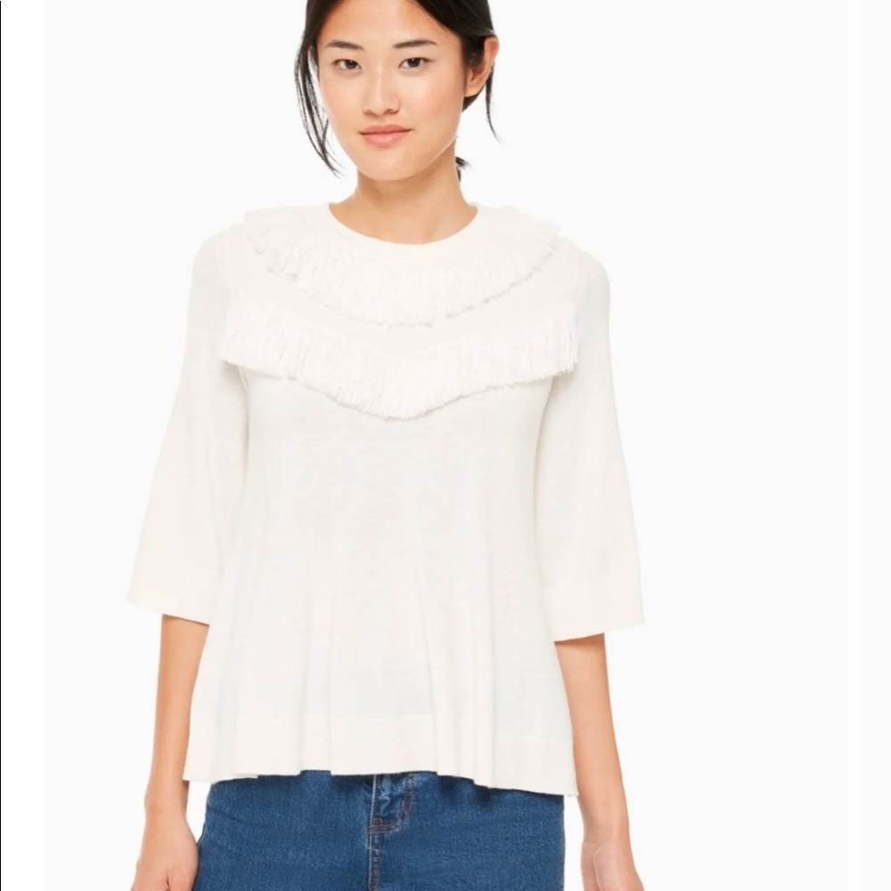 NWT Kate Spade Fringe Pullover Sweater